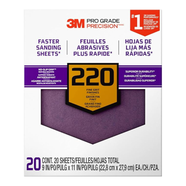 3M Advanced Sandpaper, 20 Sheets