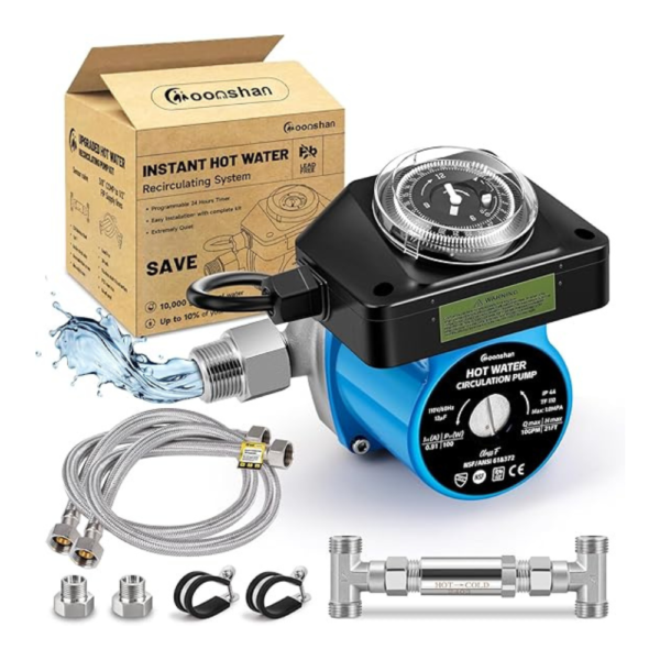 Instant Hot Water Recirculating Pump with 304 Stainless Steel Sensor Valve